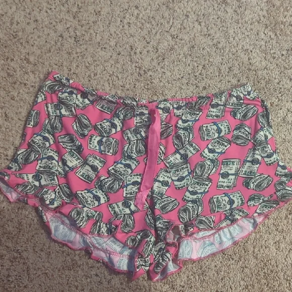 Circo Pink Slogan Tank and Money Print Shorts Set - Picture 4 of 7